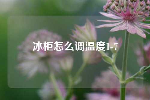 冰柜怎么调温度1-7