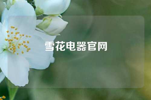 雪花电器官网